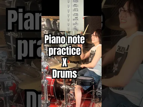 Piano note practice x drums (part 1) #kalonicanicx