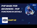PHP User Defined Functions Explained PHP Bangla Tutorial Part-22