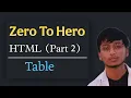 HTML class for beginners Part 2 HTML tutorial for beginners how to create a table in html