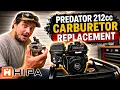 Predator 212cc CARBURETOR Replacement START TO FINISH
