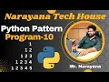Narayana Tech House Python Pattern Program-10 Mr Narayana 9010607010