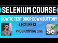 How To Test Drop Down Using Selenium Selenium Course Lecture - 11