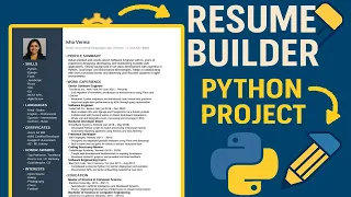 How to Build a Resume Builder Python App 2025 Update Python ReportLab Python GUI Project