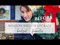 HOW TO UPGRADE CHRISTMAS WREATHS FOR OUTDOOR WINDOWS ON A BUDGET - HOW TO HANG WINDOW WREATHS