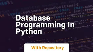 database programming in python