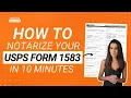Notarize Your USPS Form 1583 Anytime Mailbox