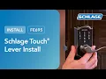How To Install a Schlage Touch Keyless Touchscreen Lever FE695
