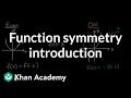 Function symmetry introduction Transformations of functions Algebra 2 Khan Academy