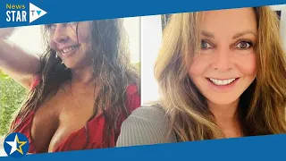 carol vorderman 60 leaves fans stunned with very busty display in plunging red bikini