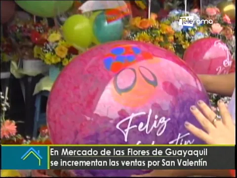 En mercado de las Flores de Guayaquil se incrementan las ventas San Valentín