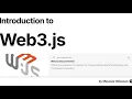 Introduction to web3js