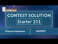 Subarray Maximums MXPERST Starter 211 CodeChef Solution