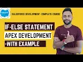 If-Else Statement in Salesforce Apex Conditional Statement in Apex Programming