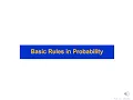 Basic Rules in Probability
