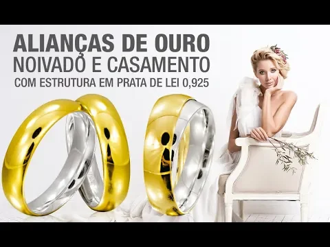 Download MP3 Alianças de Noivado e Casamento em Ouro 18kl com Estrutura em Prata