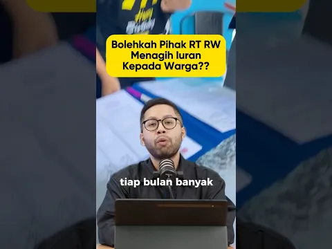 Bolehkah pihak RT RW menagih iuran kepada warga??