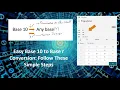 Converting Base 10 to Any Base A Step-by-Step Guide