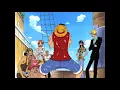 Luffy finding the map to Skypiea