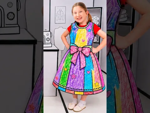 Kids Help the Paper Tailor Finish Her Dress! 👗🎨