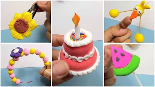 DIY 8 Easy Clay Craft ideas / How to make / Super Clay Toy / Cake / School Project / Aras Easy Art