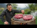 Download Lagu Grilling THE BEST Steaks in Wilderness Over an Open Fire - It's That Easy!