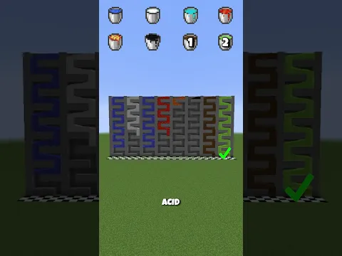 Filling Liquid Pillars vs Fastest One #shorts #meme #minecraft