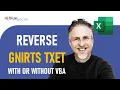 Reverse Text String Without VBA Using Formula or With VBA Using StrReverse Function Mirror Text