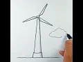 Download Lagu How to draw Wind Turbine #shorts