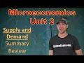 Microeconomics Unit 2 COMPLETE Summary - Supply and Demand