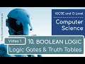 IGCSE Computer Science 2023-25 - Topic 10 Boolean Logic 1