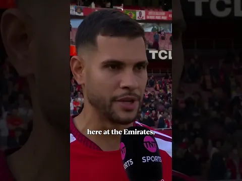 Bruno Guimarães reacts to scoring the winner in Arsenal’s comeback against Leeds! 👏