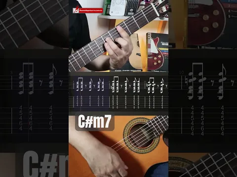 Ejercicio para cambios entre acordes con cejilla con ritmo en shuffle