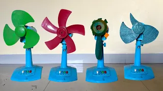 Kipas meja biru mencoba aneka baling 