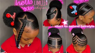 ᥫ᭡🌸   A little creativity + short natural hair = THIS BEAUTY! 🎀Simple, neat and absolutely gorgeous.