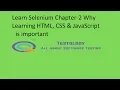 Learn Selenium Chapter 2 Why Learning HTMl CSS JavaScript is important