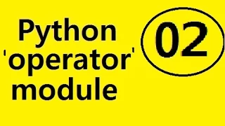 Python Operator Module 2 more methods
