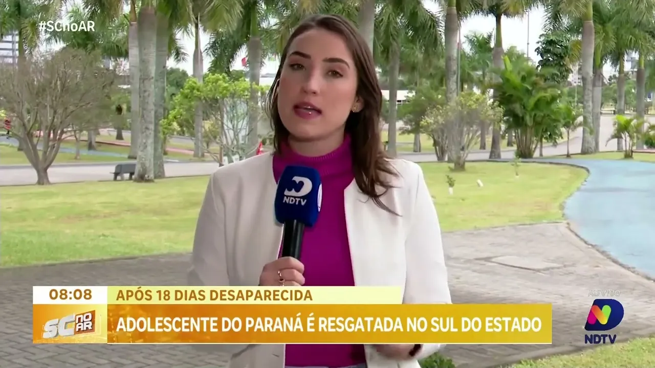 Após 18 dias desaparecida; adolescente do paraná é resgatada no Sul do estado
