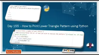 Day 155 How to Print Lower Triangle Pattern using Python