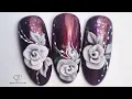 3D Acrylic Roses nail art Learn how to do Acrylic 3D flowers