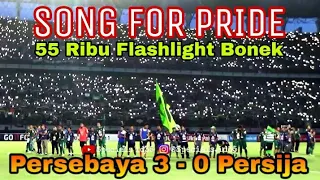 Merinding..!! 55 ribu Bonek nyanyikan Song For Pride akhir Laga Persebaya vs Persija