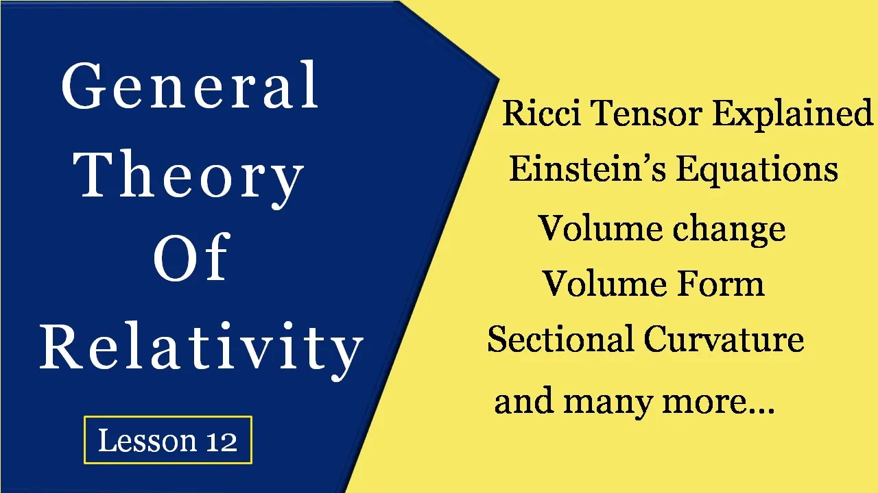 Ricci Curvature Tensor | General relativity | General relativity lecture | Einstein field equations