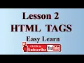 HTML tutorial for beginner in hindi Urdu Complete Course Lesson 2 basics HTML Tags Headings para
