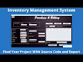 Final Year Project With Source Code and Report Inventory Management System