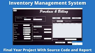 Final Year Project With Source Code and Report Inventory Management System