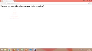 JavaScript Pyramid Pattern Program Task 1
