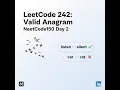 LeetCode 242 Valid Anagram NeetCode150 Day 2 Java Solution Explained