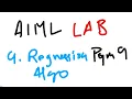 9 Linear Regression 18CSL76 AI-ML LAB PROGRAM 9 VTU 7th SEM