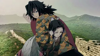 Giyu Slaps Shinobu But Each Slap Sends Them To Another Wonders Of The World 