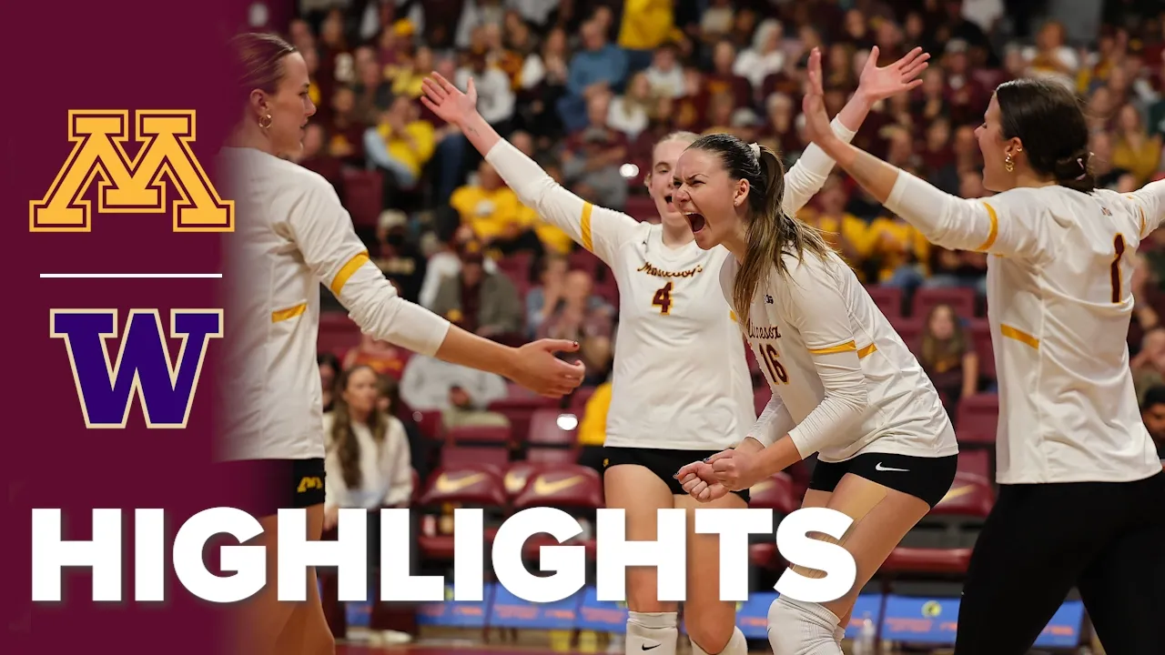 #20 Minnesota vs. #21 Washington | NCAA Volleyball Highlights | Oct. 25, 2026