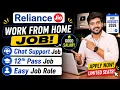 Reliance Jio Work From Home Jobs 2026 Online Jobs At Home WFH Jobs Verified Jobs For 12th Pass